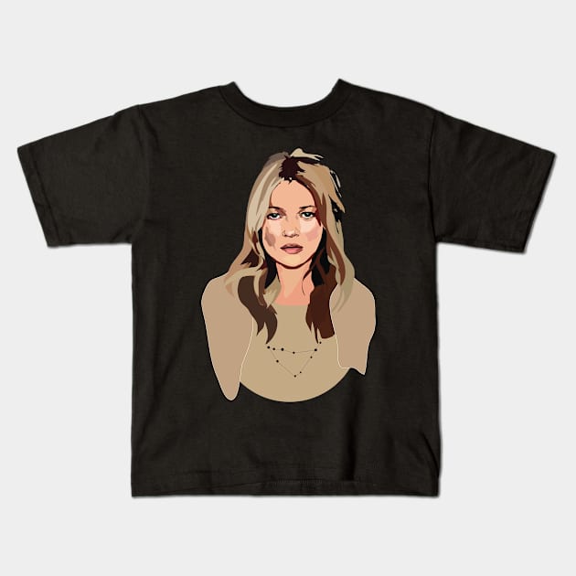 Kate Moss Kids T-Shirt by annamckay